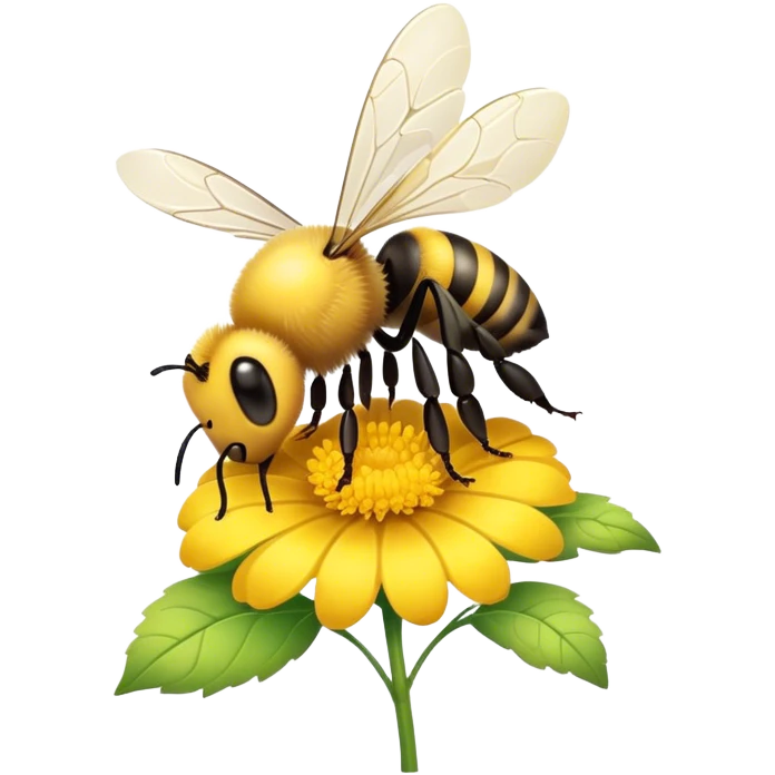 Bee on a flower  emoji
