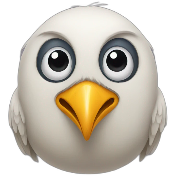 Bird with teeth emoji