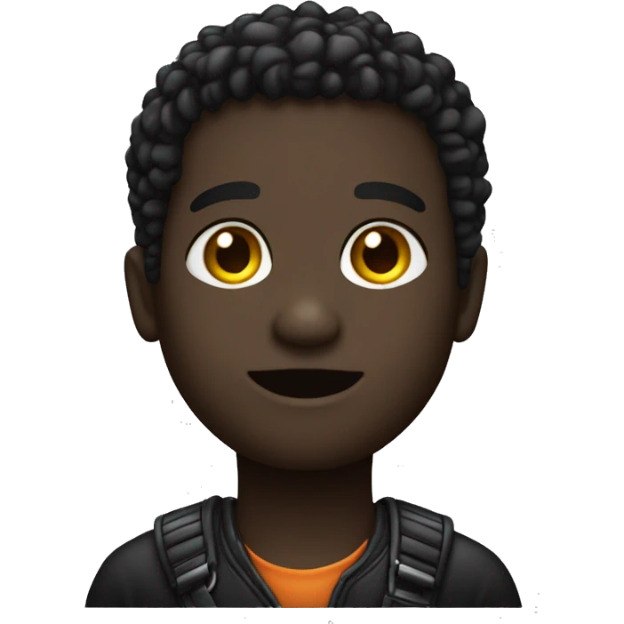 Coração preto com brilho emoji