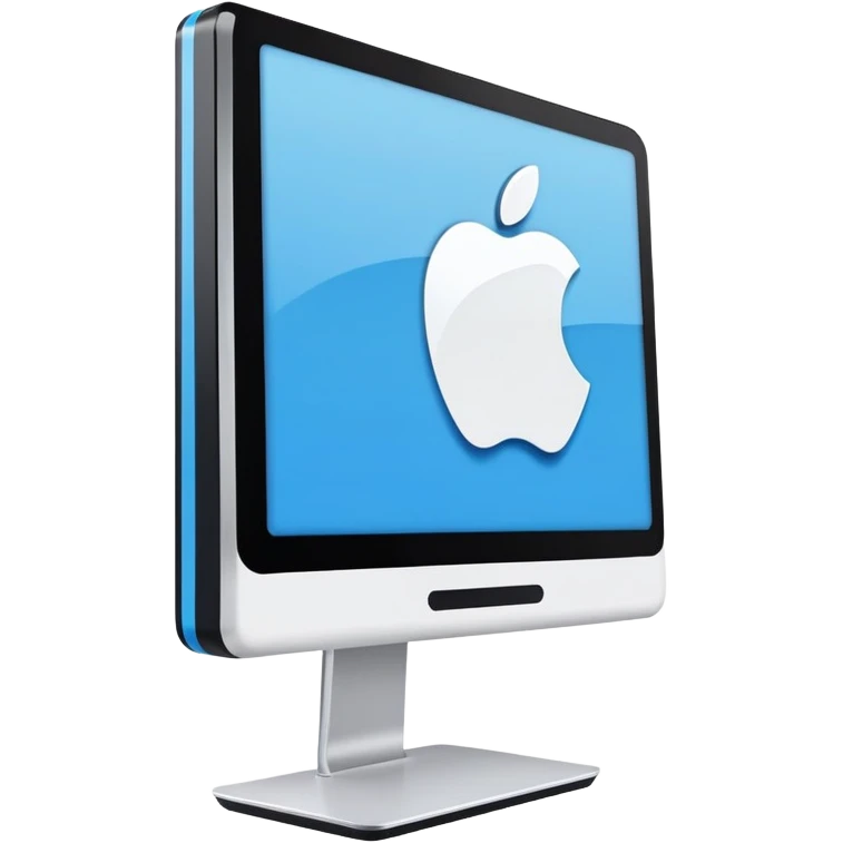 a side profile view of a Black and blue and white PC screen emoji