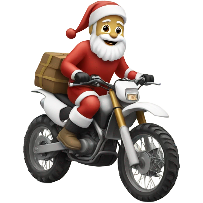 santa on a dirtbike emoji
