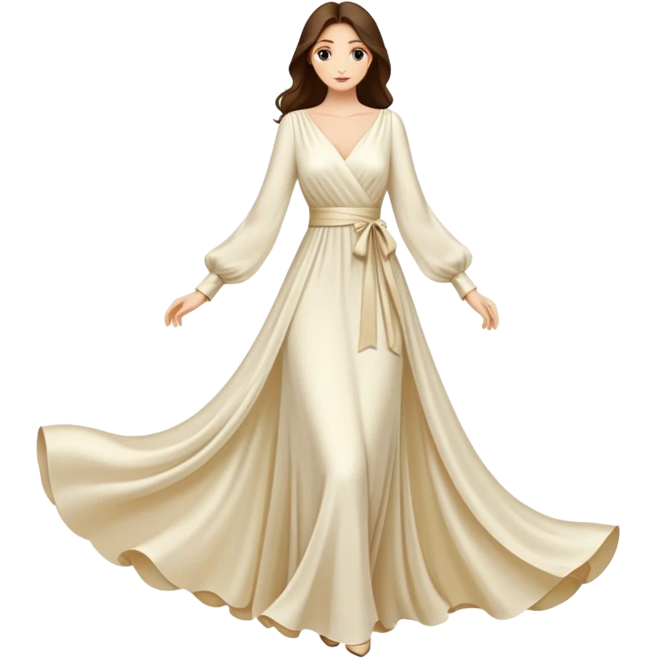 elegant dress with long sleeves emoji