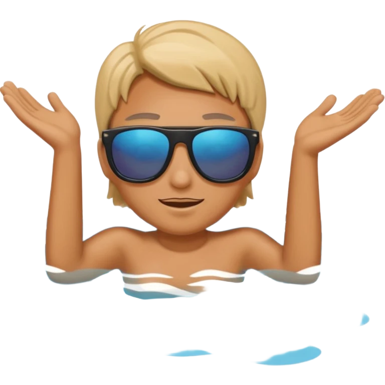 Chillin in the pool emoji