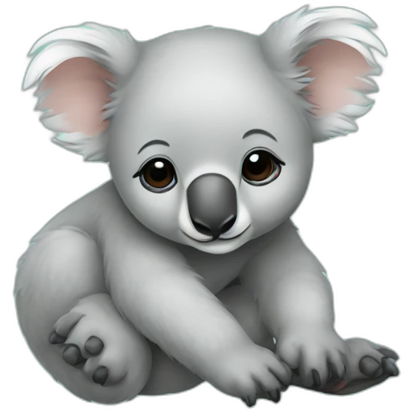 Baby koala napping emoji