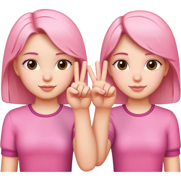 Two girls making a pinky promise  emoji