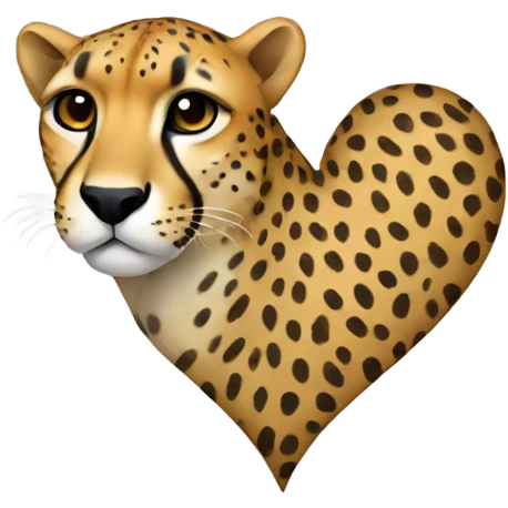 Cheetah heart emoji