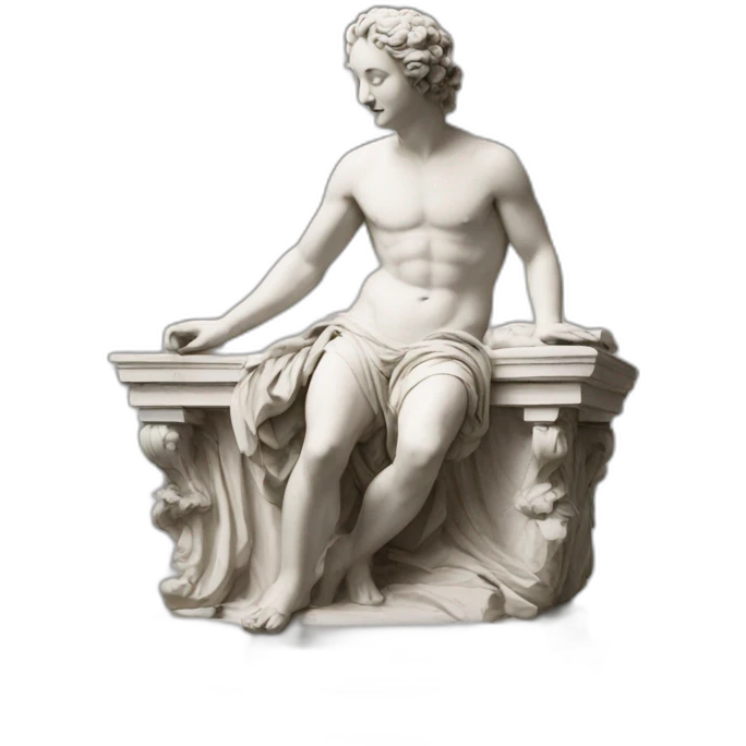 Statue antique jaunâtre emoji
