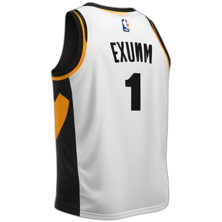Dante Exum basketball black and white jersey emoji
