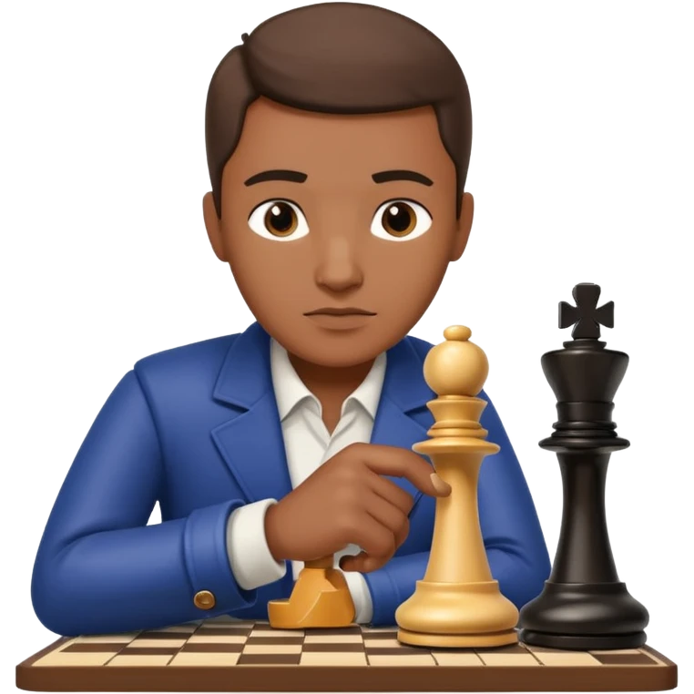 Chess Player holding a  piece,Chess club. emoji