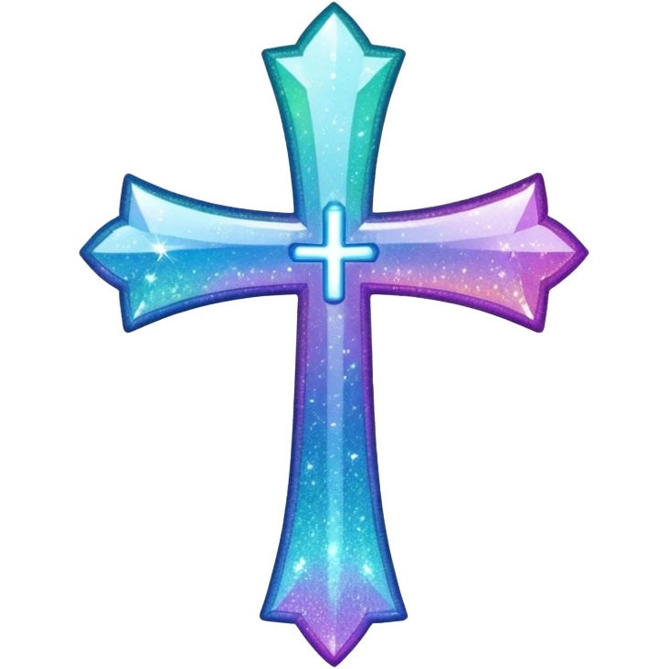 glitter cross emoji