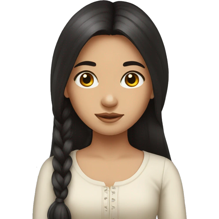 georgian girl with long dark hair  emoji