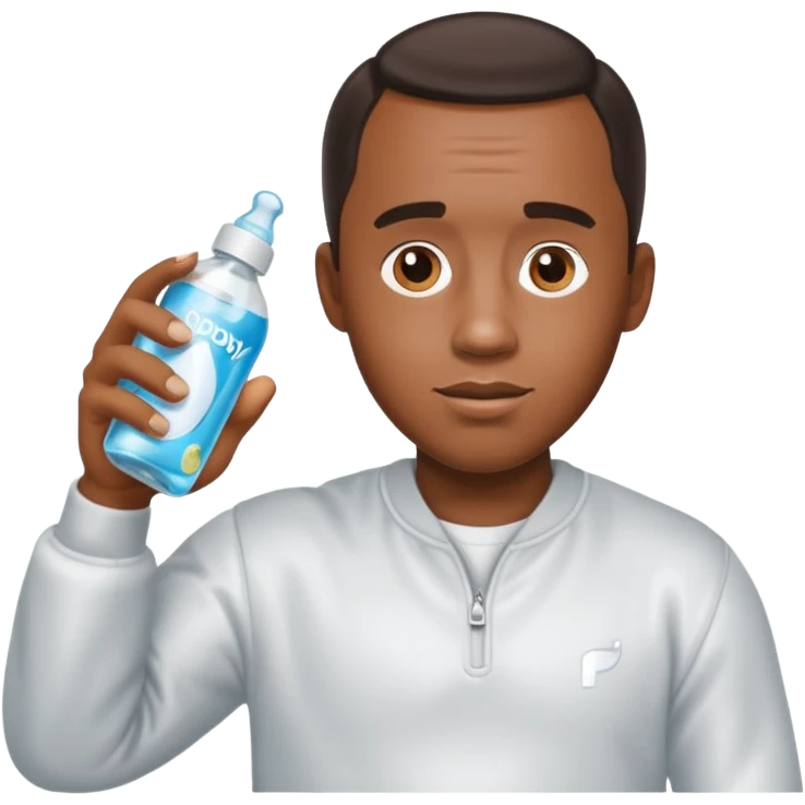 Diddy holding baby oil emoji