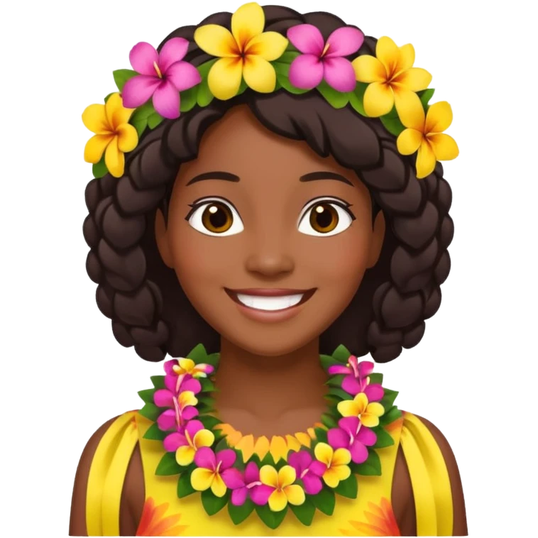 hawaian black woman emoji
