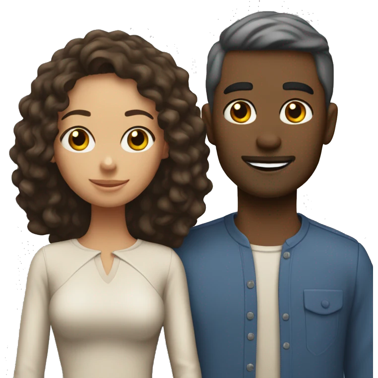 Casal interracial emoji
