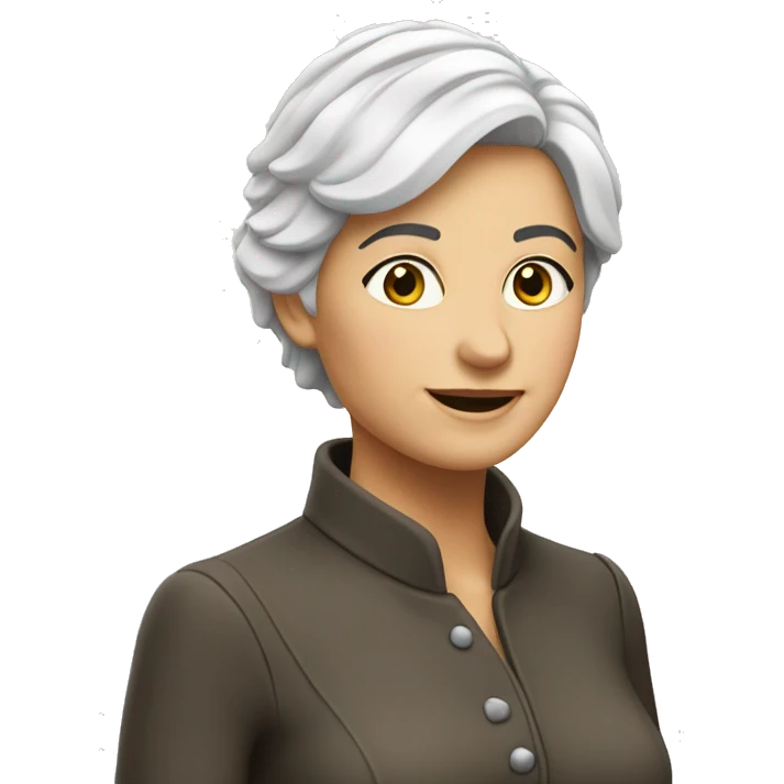 Frau: Weißes Haar - von der Seite emoji