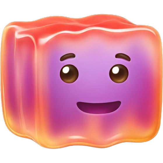 wobbly square jelly emoji