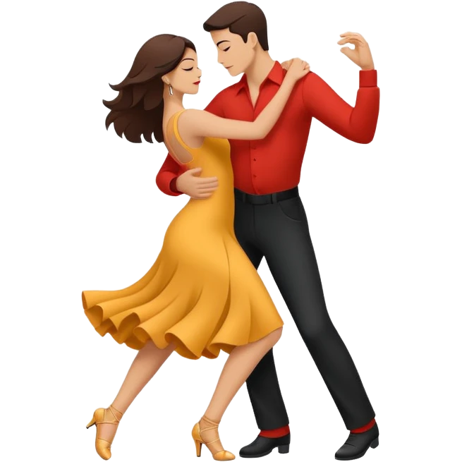 Minimalistic flat vector icon, iOS style, thin black contour on white background. Silhouette of a dancing couple in close embrace, symbolizing Bachata. Clean, no text, no shadows emoji