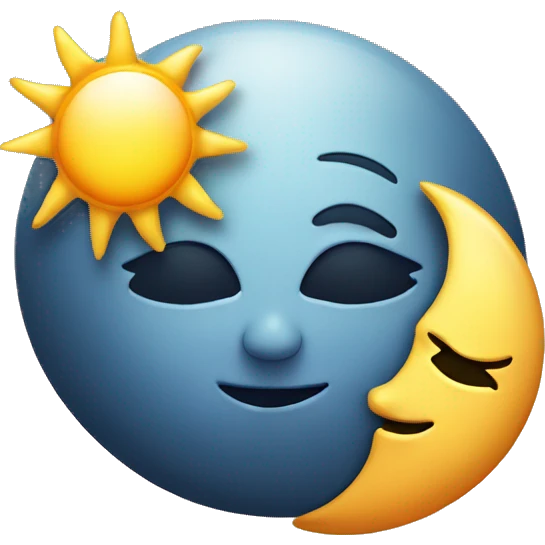 pretty sun and moon emoji