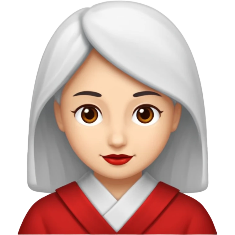 kırmızı küpeli kadın, kumral saçlı emoji