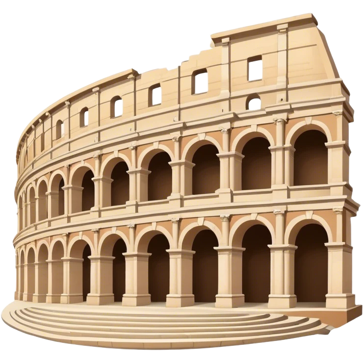 Realistic Pula Arena Landmark Emoji, featuring the grand Roman amphitheater with its large stone arches and well-preserved outer walls. emoji