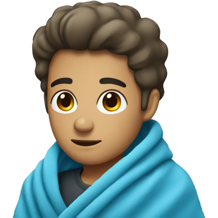small blue blanket emoji