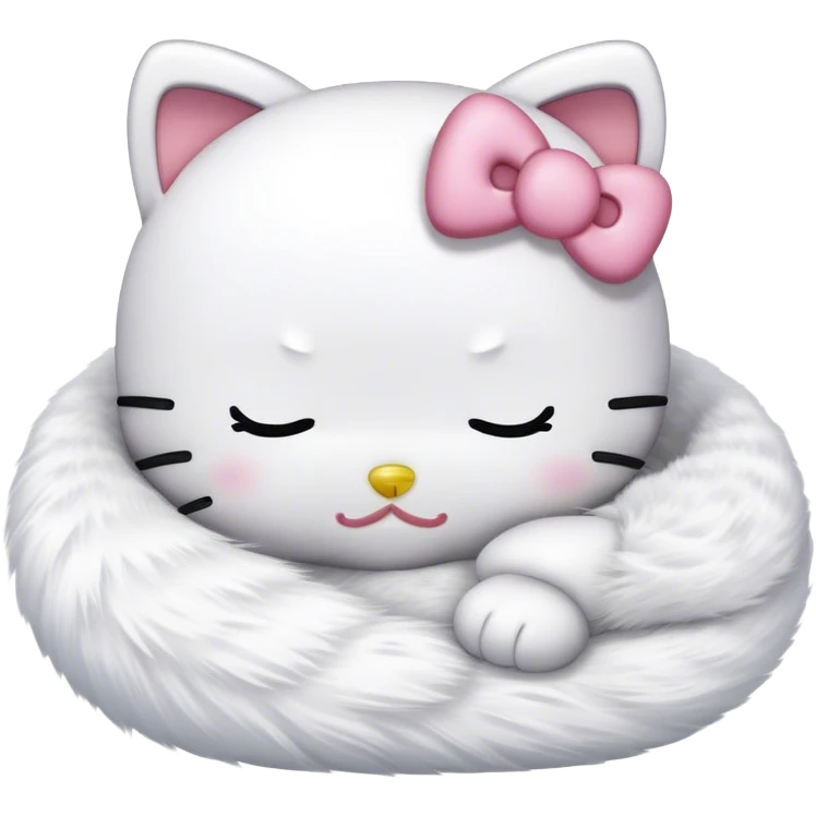 Hello kitty sleeping emoji