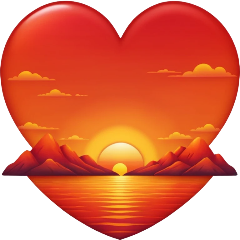 A heart sunset emoji