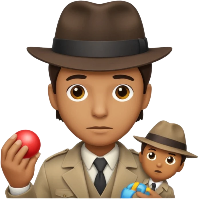 Detective  with toy  emoji