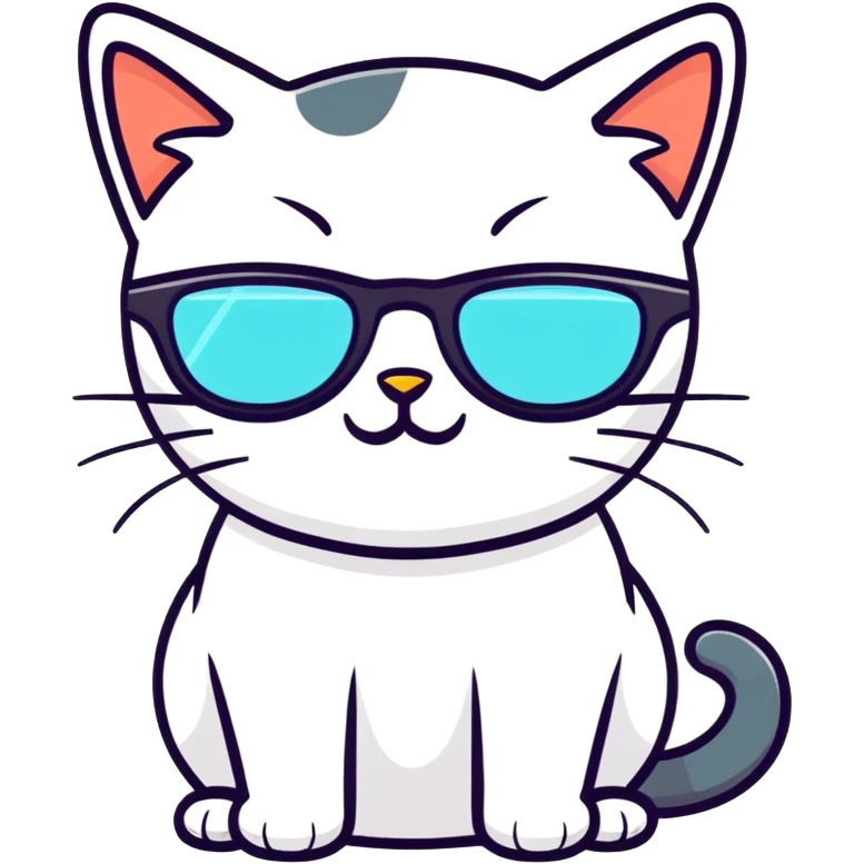 Cat with sunglasses emoji