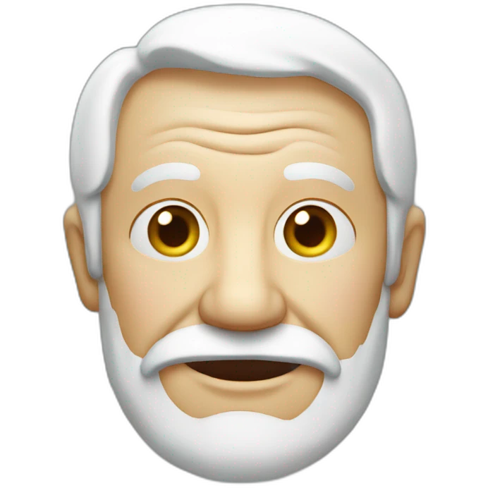 old man with frosting on his face emoji