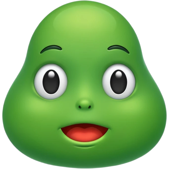 green blob without a face emoji