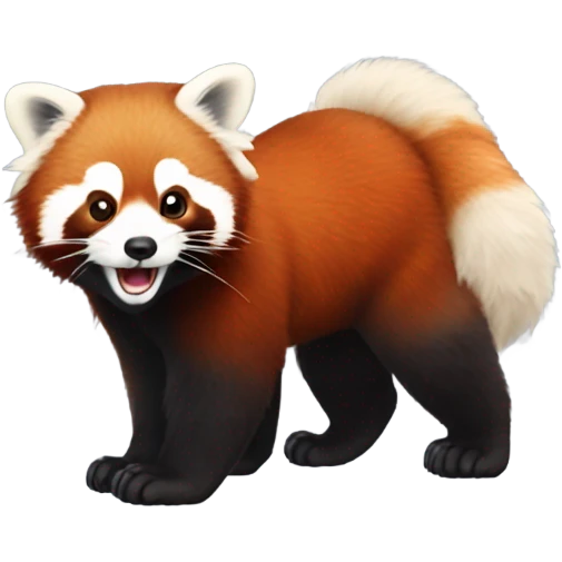 full body of a red panda emoji