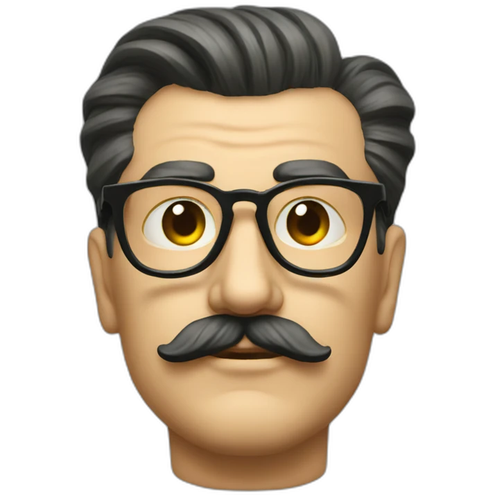 stalin hipster with glasses emoji