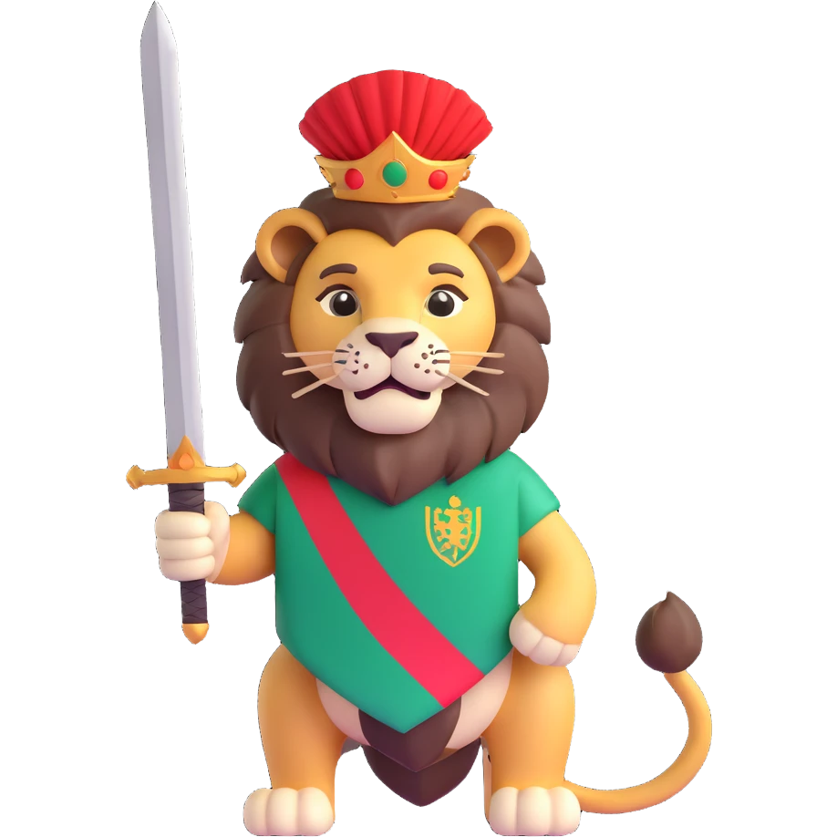 Persian flag with a lion holding a sword emoji