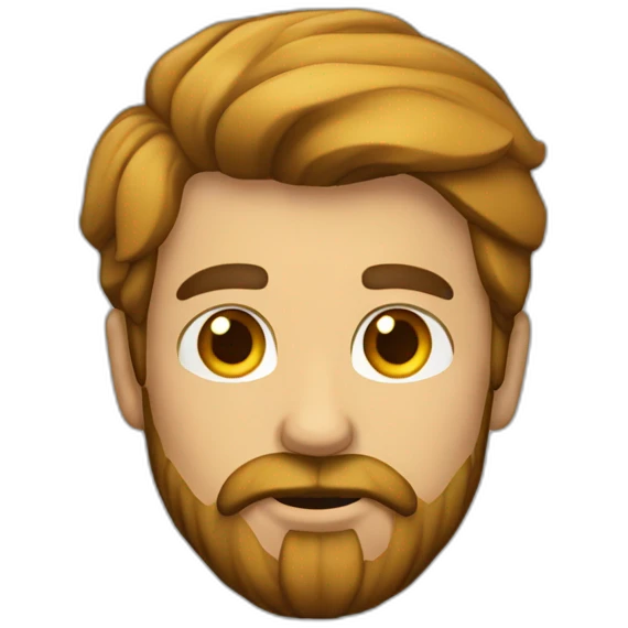 Hombre con barba serrada  emoji