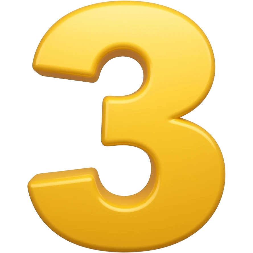 숫자3을 손으로 셀때의 모양으로 해주고 애플 이모티콘에서 노란색 손 이모티콘이렁 그냥 개똑같이 만들어봐 emoji