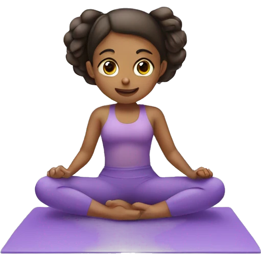 Cute Girl doing pilates emoji