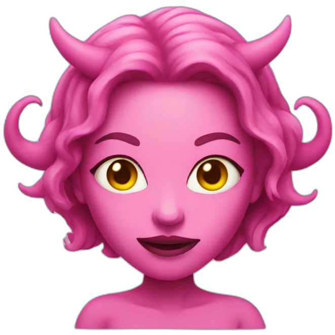 pink demon woman emoji