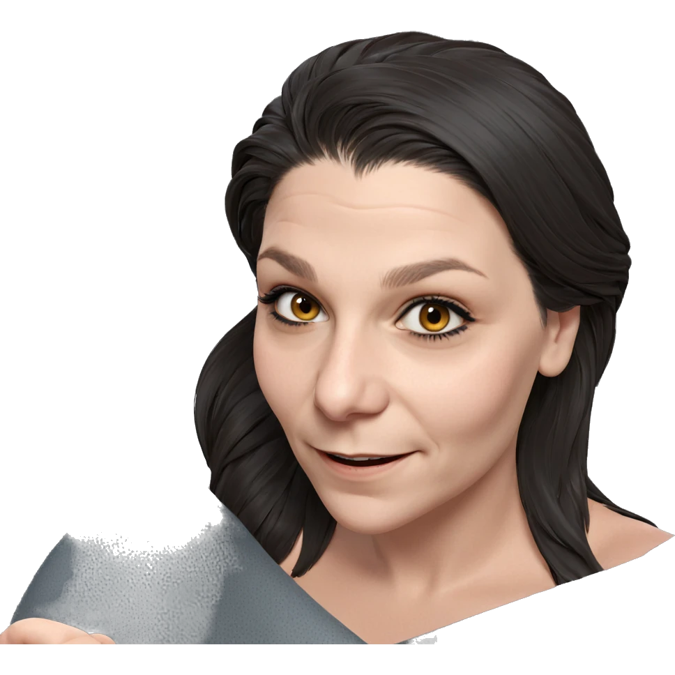 smiling girl with car emoji