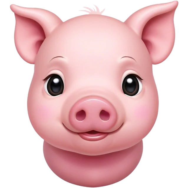 Little cute funny pig
 emoji