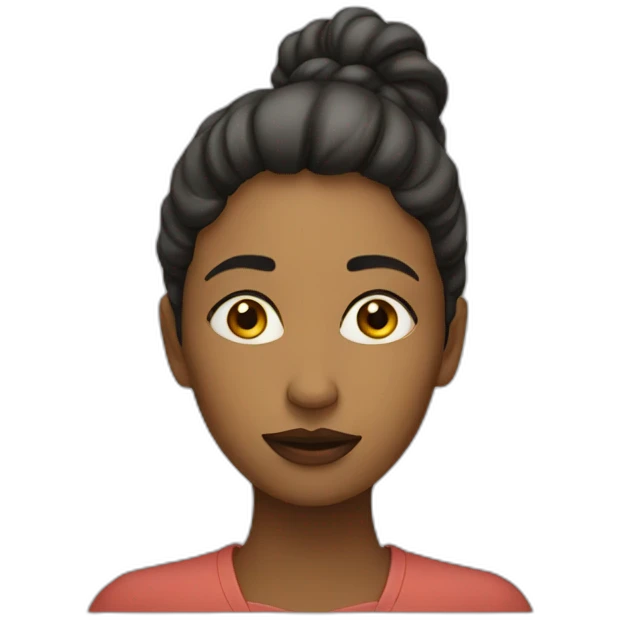 woman thinking very concentrated emoji