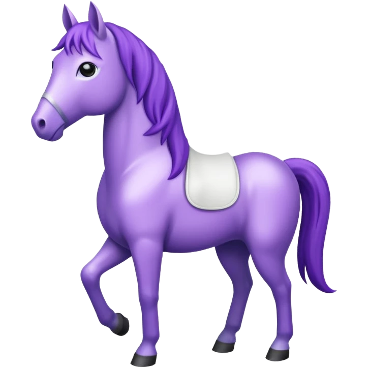 Purple horse wearing white t-shirt

 emoji