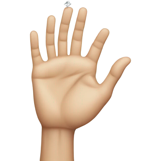 Hand with fingers making a diamond  emoji