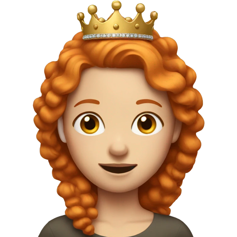 ginger girl with crown emoji