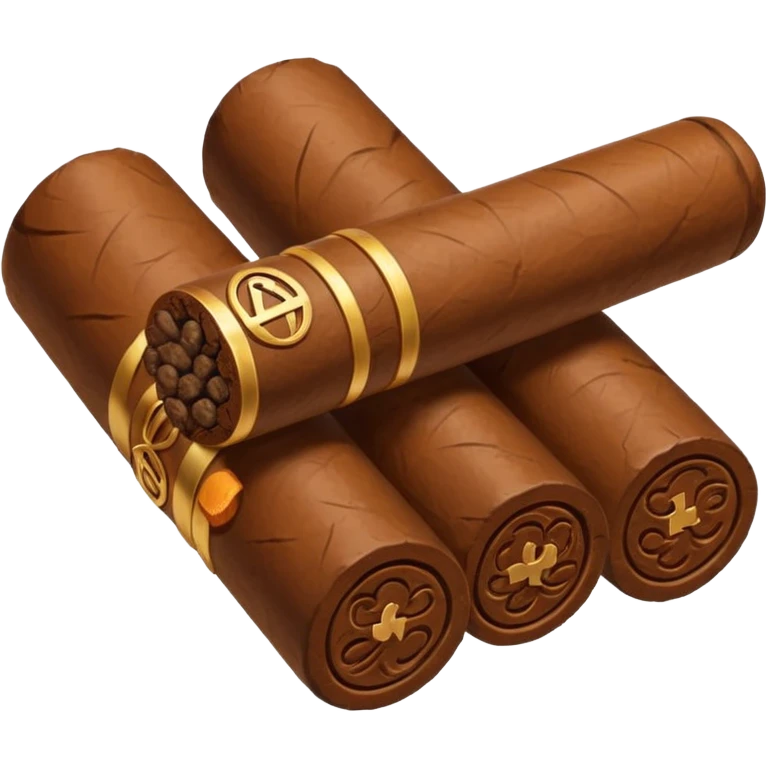 cigar with bloc symbol in ios style horizontaly emoji