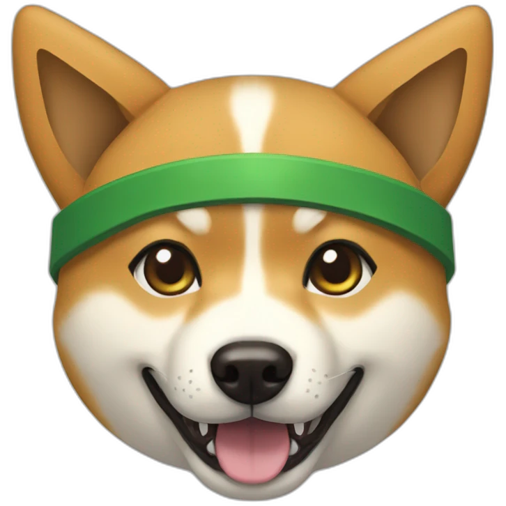 pokemon Shiba Inu with a green collar emoji