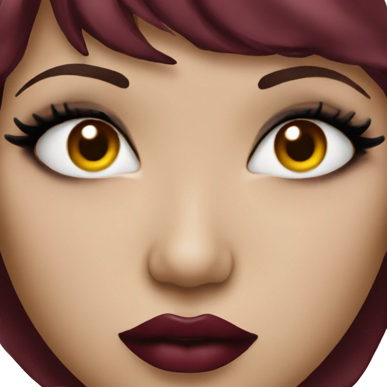 Burgundy lips emoji