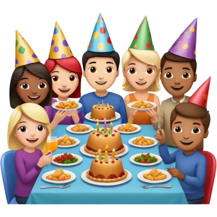 people eating dinner together emoji