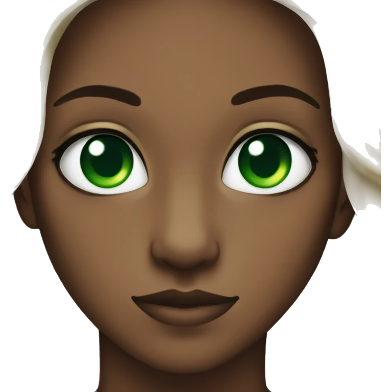 Black panther with green eyes emoji