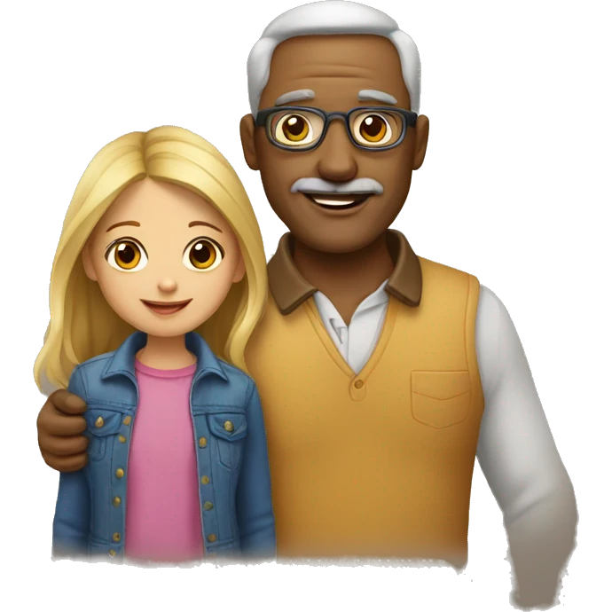 Papa et sa fille emoji